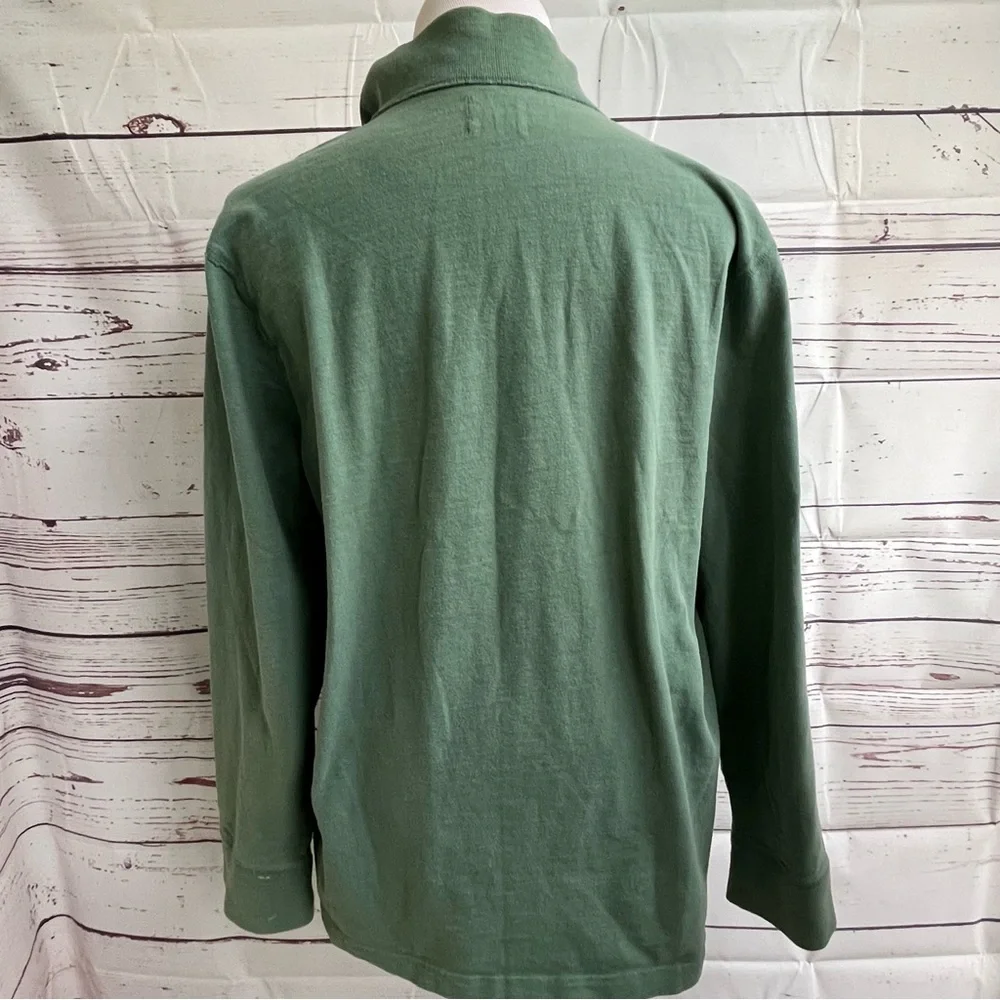 J Crew ringspun cotton pullover size XL green
